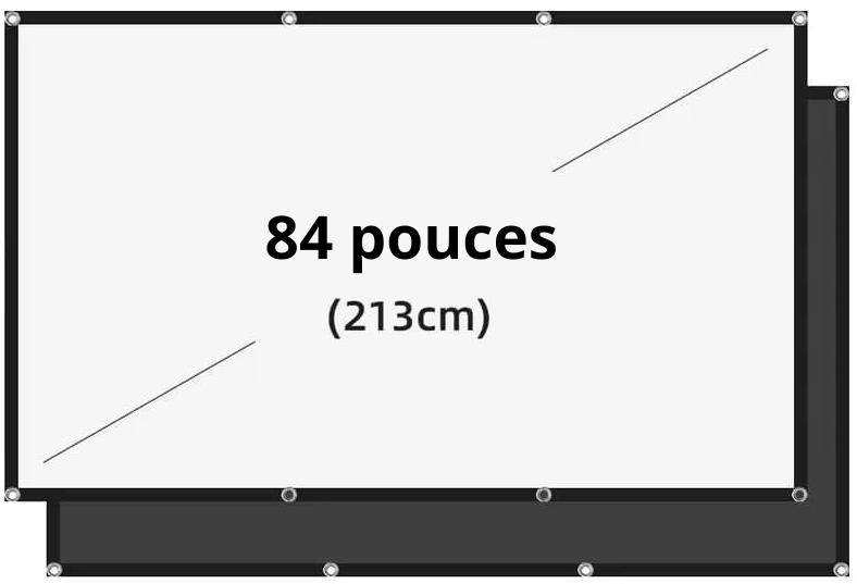 Écran de projection pliable (2 mètres) - Retroprojo